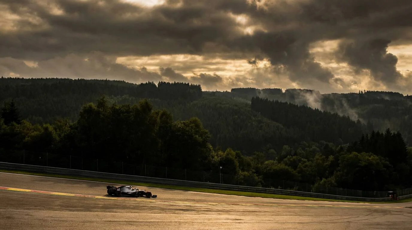Circuit Spa-Francorchamps met Eau Rouge in de Belgische Ardennen