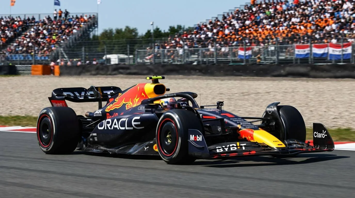 Red Bull Racing F1-bolide met Verstappen aan het stuur