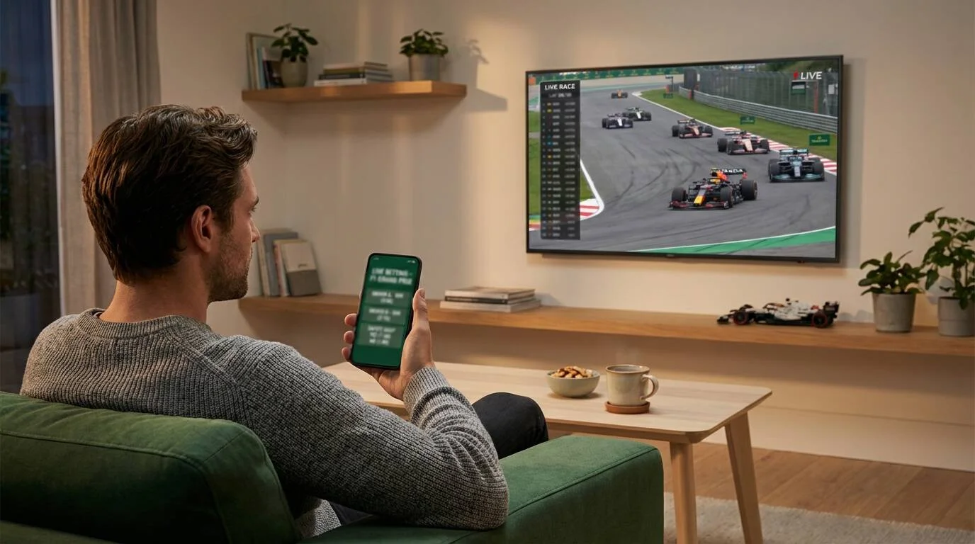Unibet platform interface voor F1 wedden